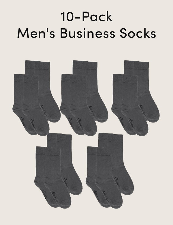 10-Pack Men's Business Socks Slate