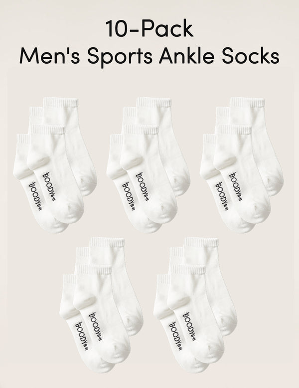 10-Pack Men's Sports Ankle Socks