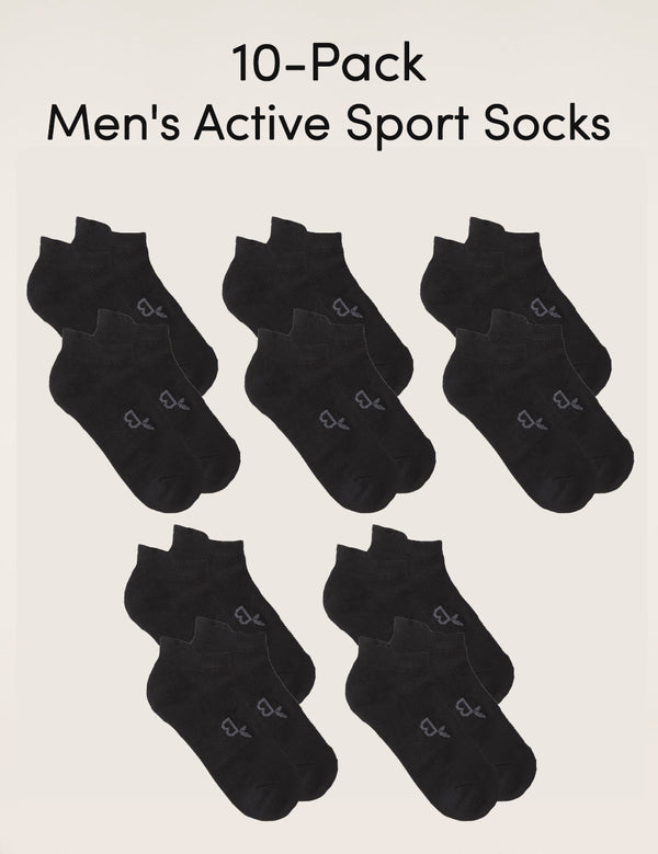 10-Pack Men's Active Sport Socks