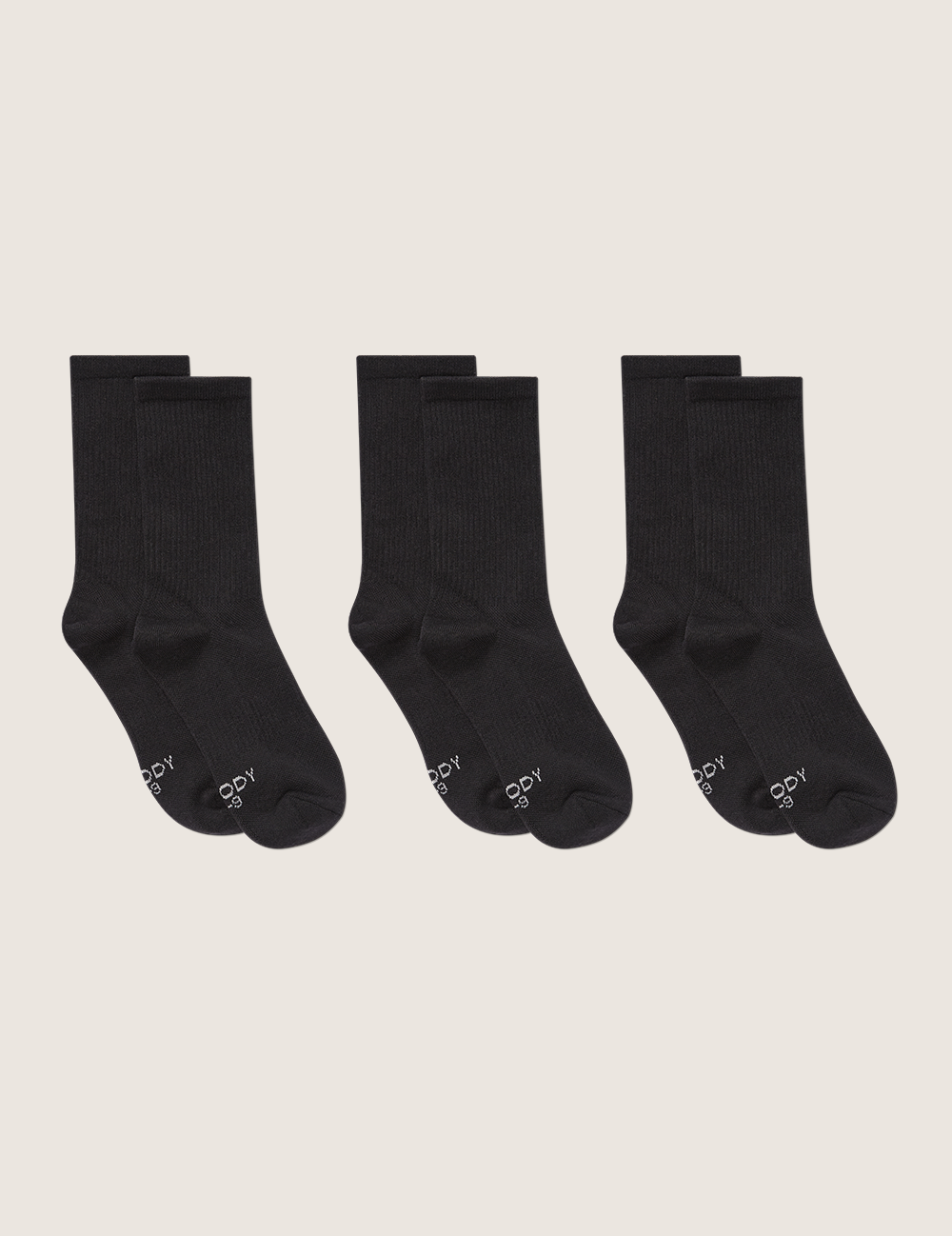 3-Pack Women's Ribbed Crew Socks