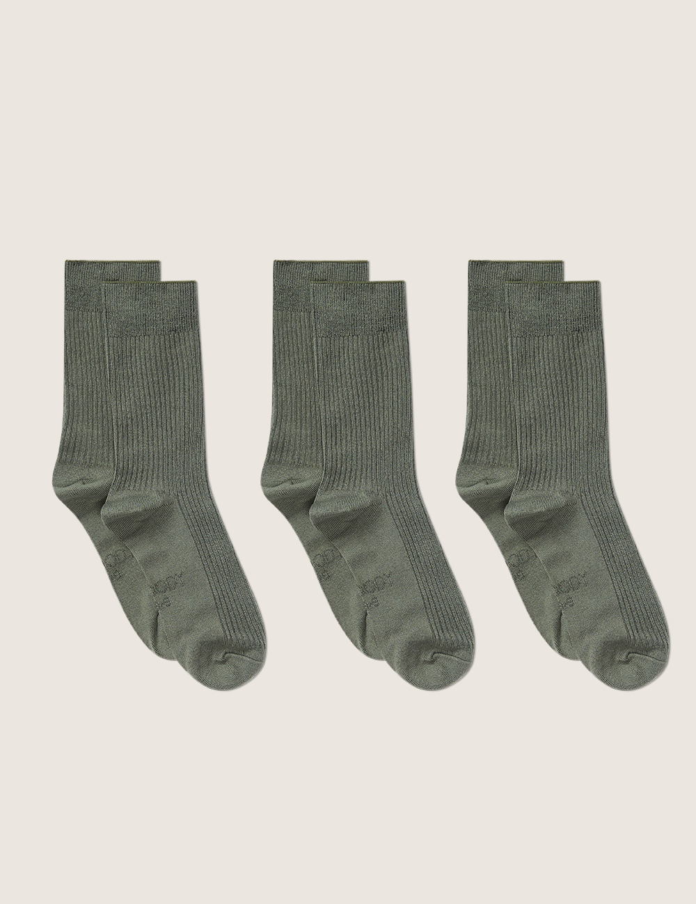 3-Pack Women's Ribbed Crew Socks