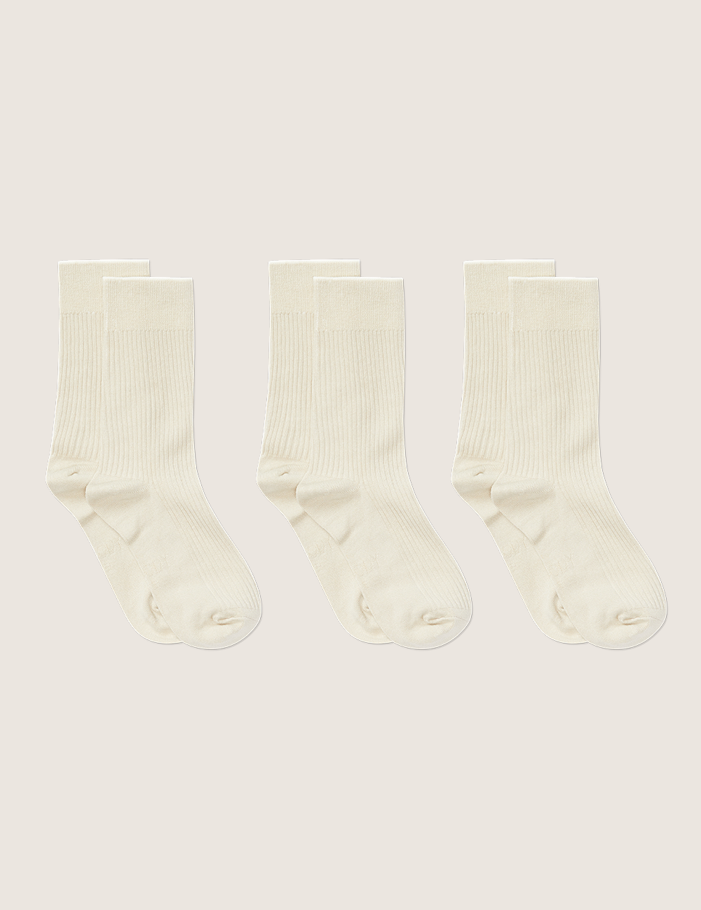 3-Pack Women's Ribbed Crew Socks