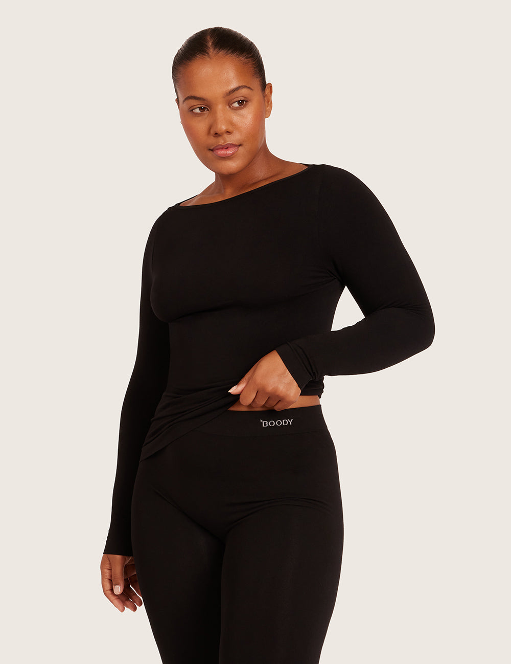 Boatneck Long Sleeve Top