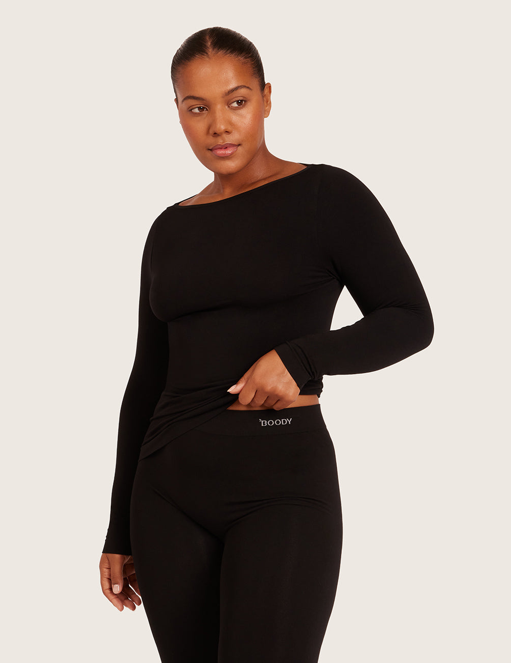Boatneck Long Sleeve Top