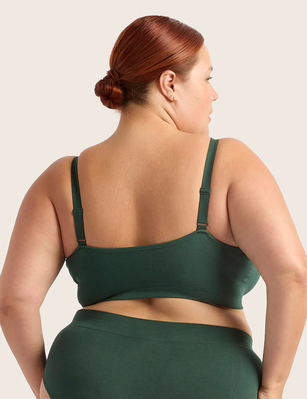 Full Bust Wireless Bra - Emerald Green