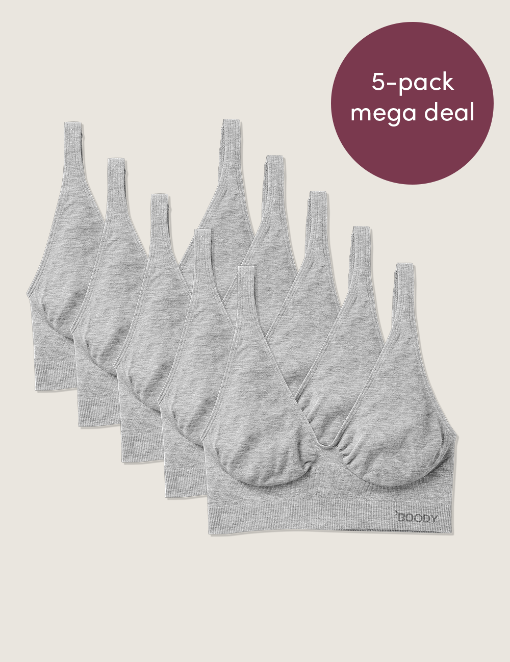 5-Pack Shaper Crop Bra