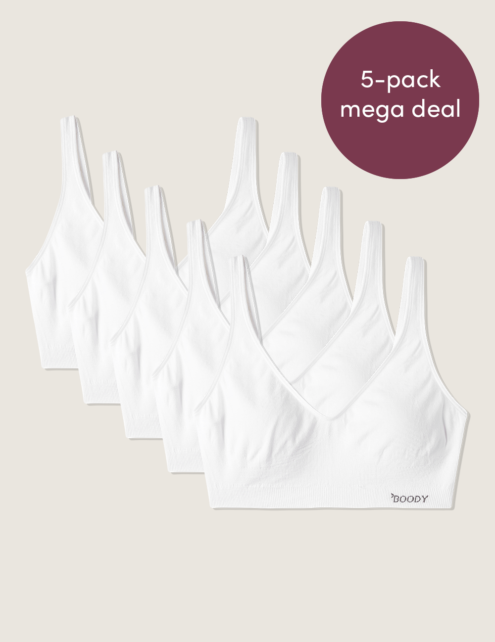5-Pack Shaper Crop Bra