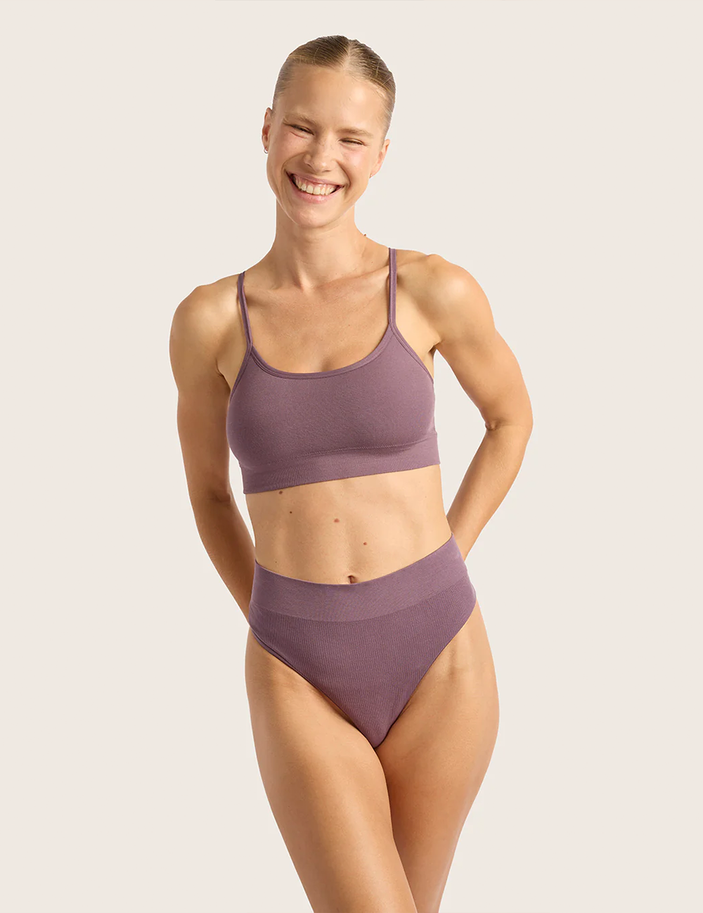 2-Pack LYOLYTE® Racerback Bralette - Wisteria