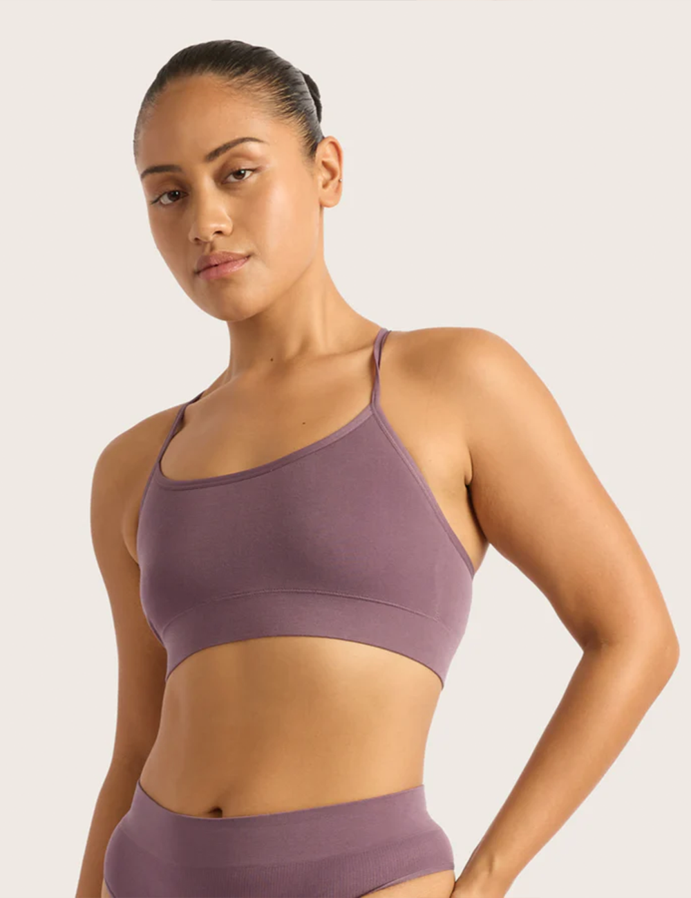 2-Pack LYOLYTE® Racerback Bralette - Wisteria