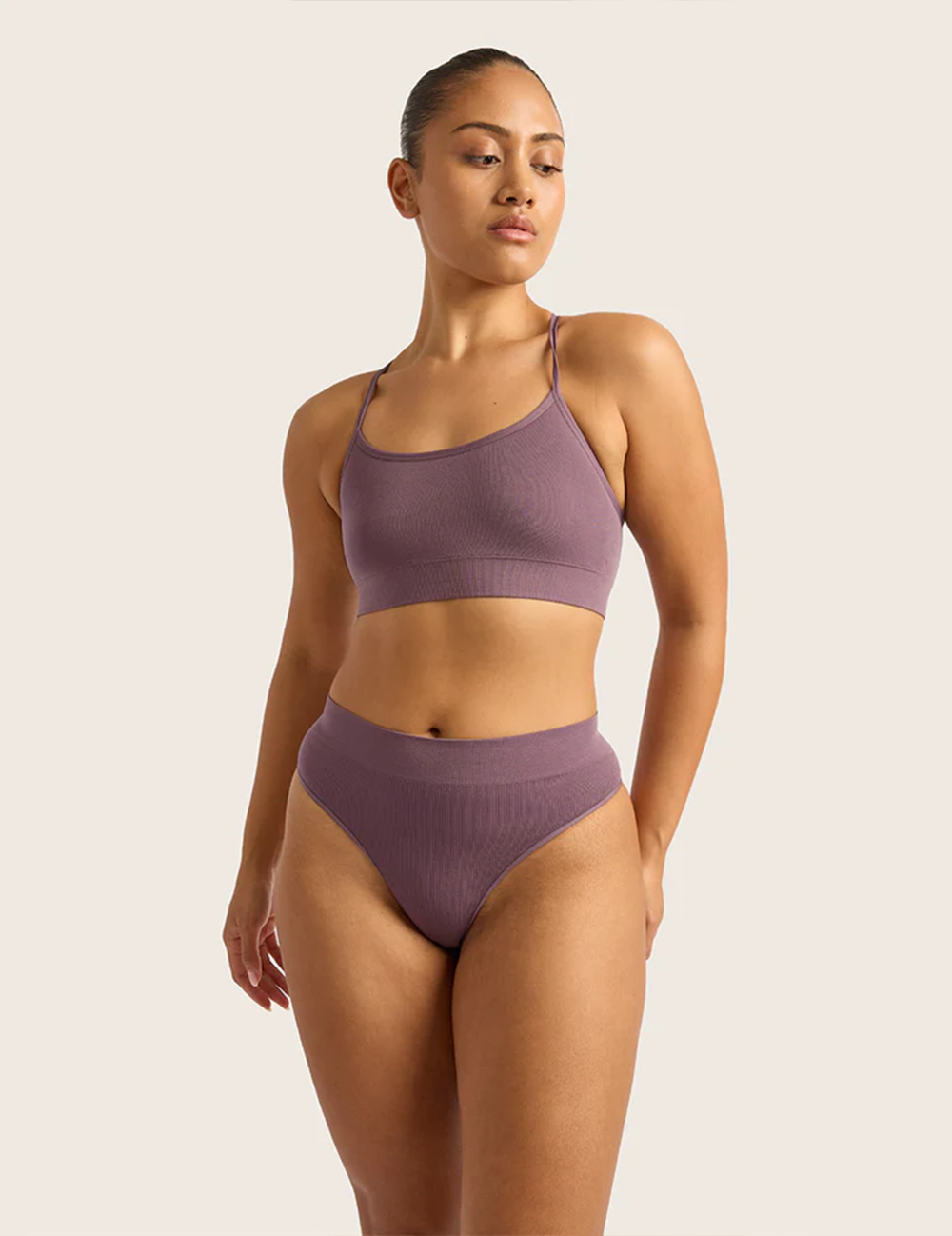 2-Pack LYOLYTE® Racerback Bralette - Wisteria