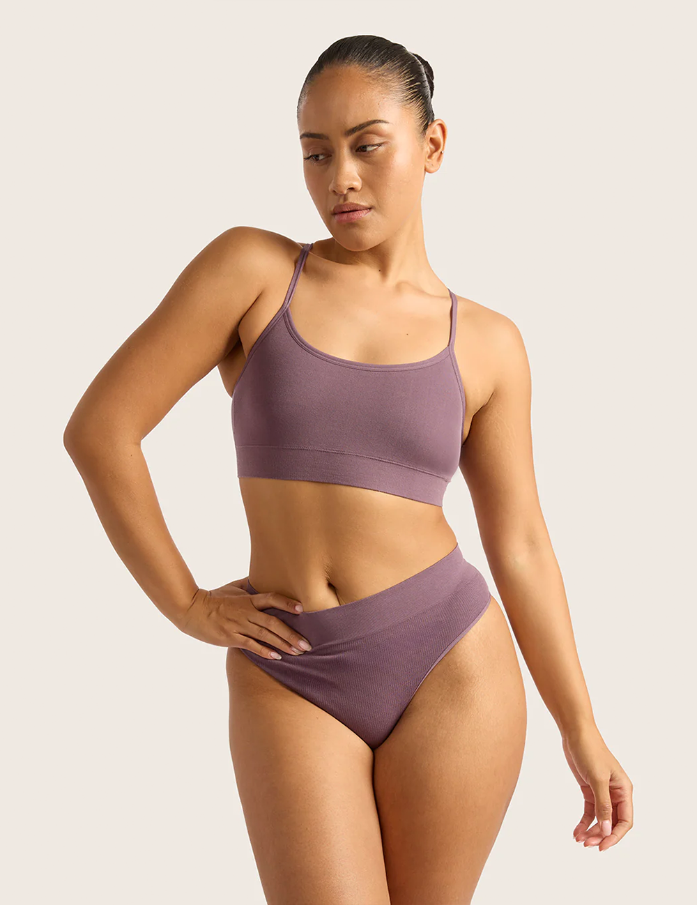 2-Pack LYOLYTE® Racerback Bralette - Wisteria