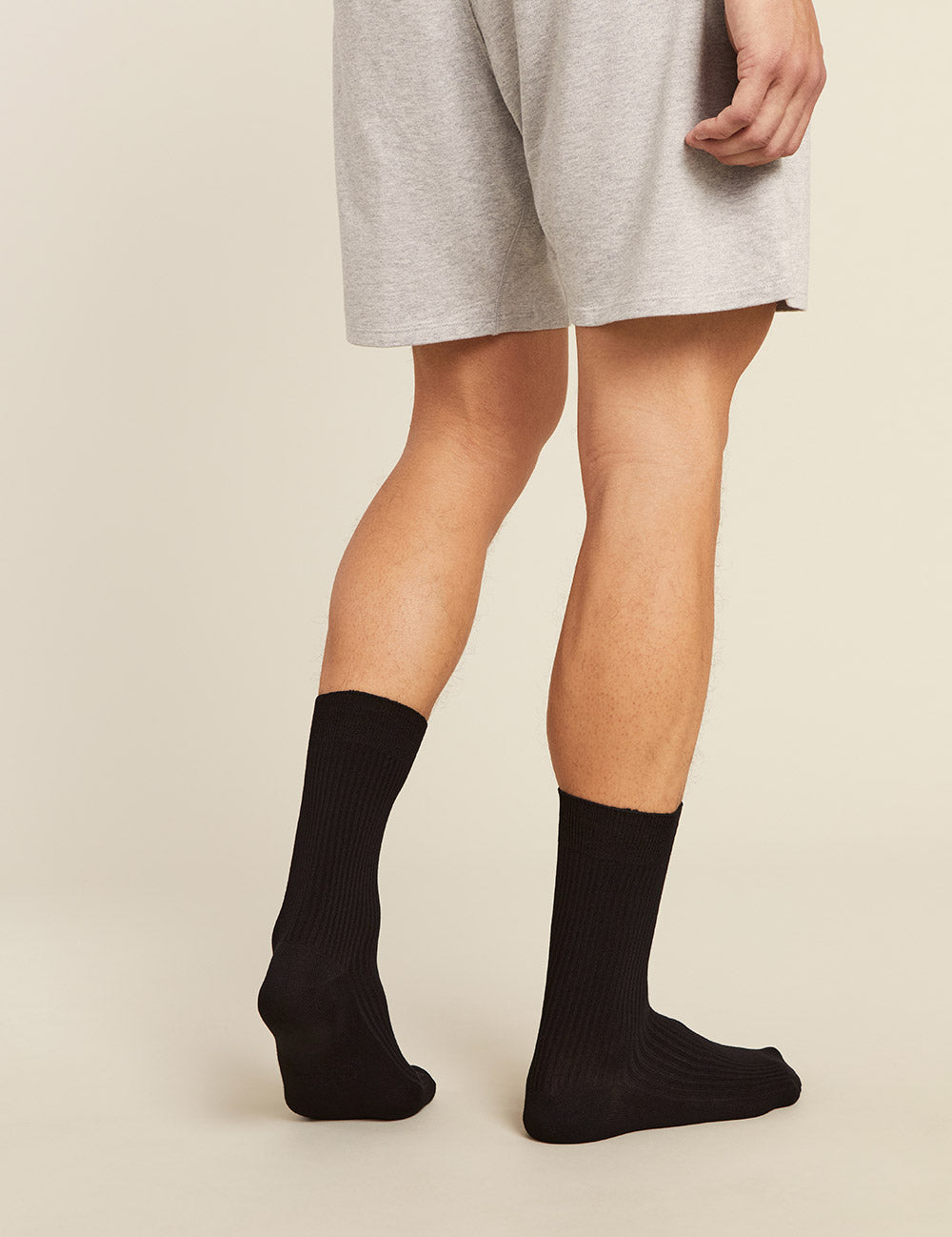 Men's Ribbed Crew Socks