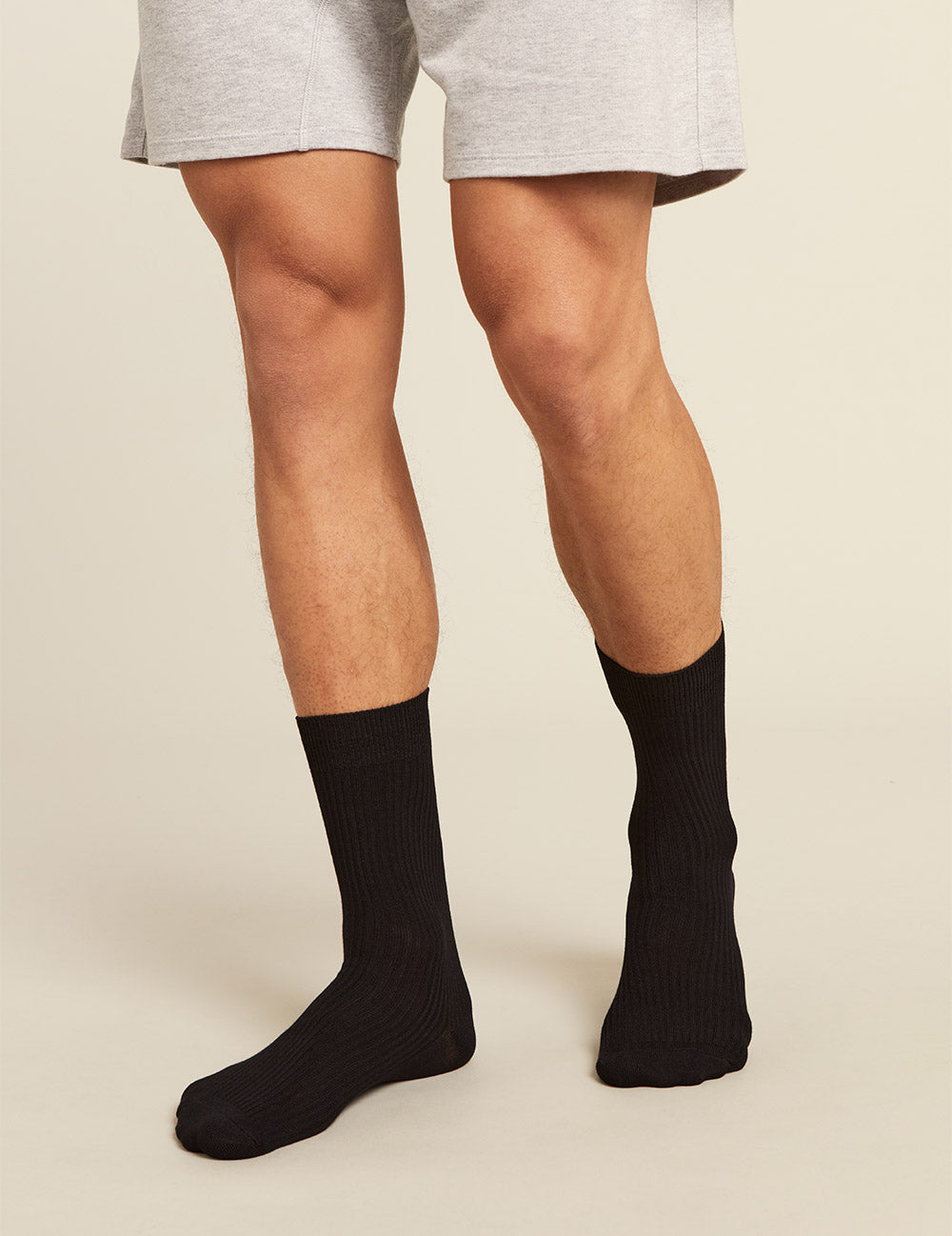 Men's Ribbed Crew Socks