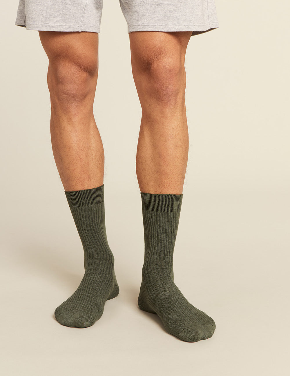 Men's Ribbed Crew Socks