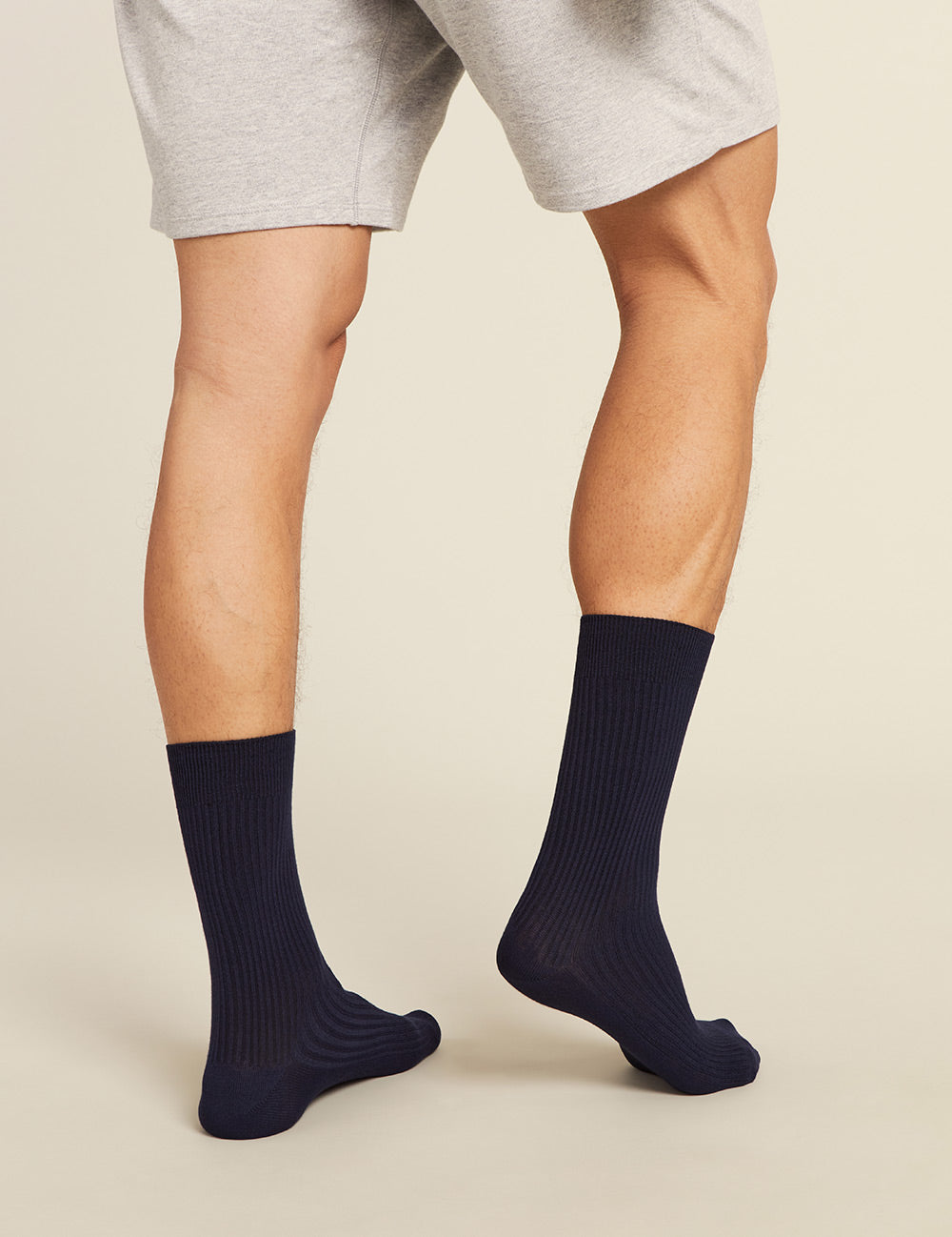 Men's Ribbed Crew Socks