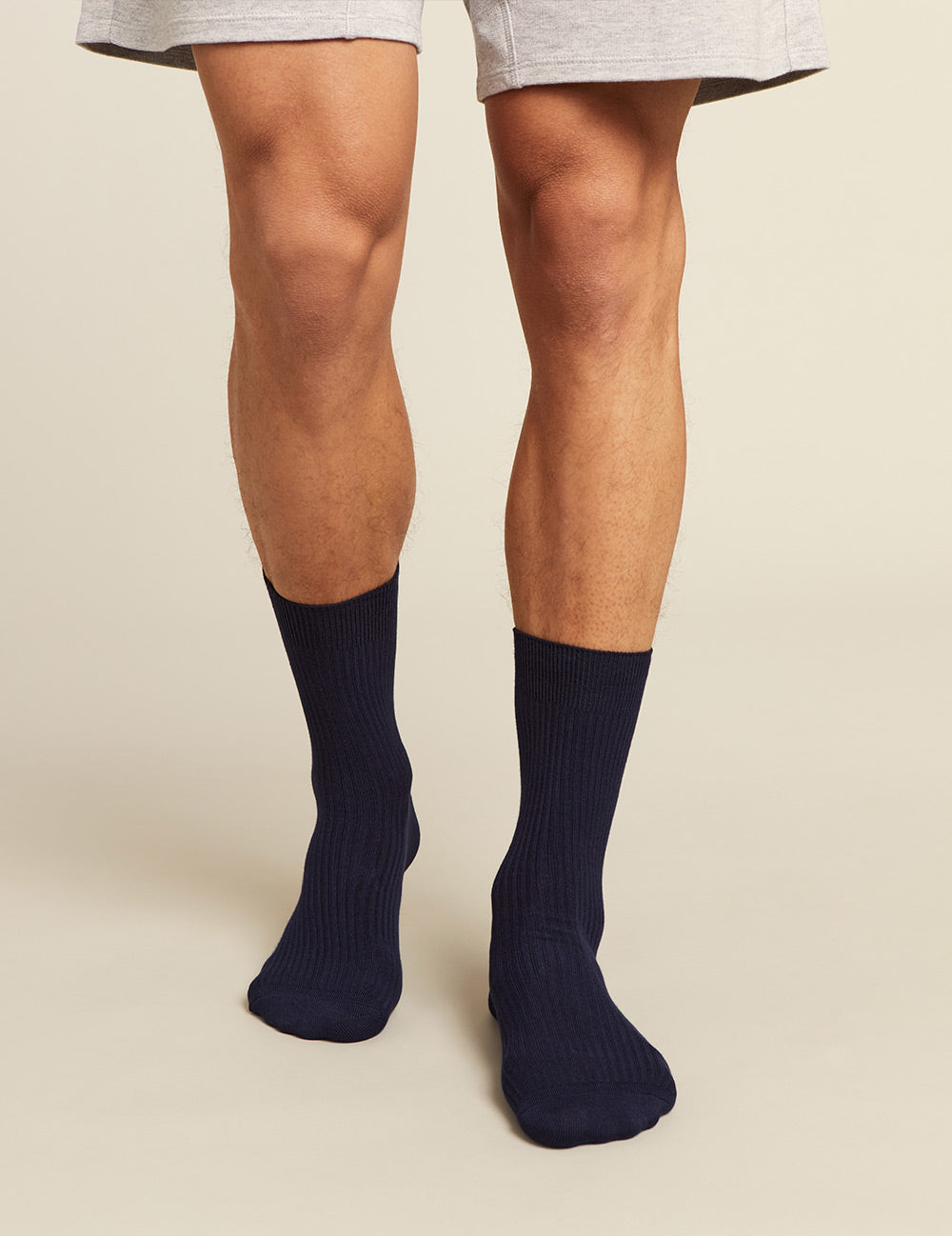Men's Ribbed Crew Socks