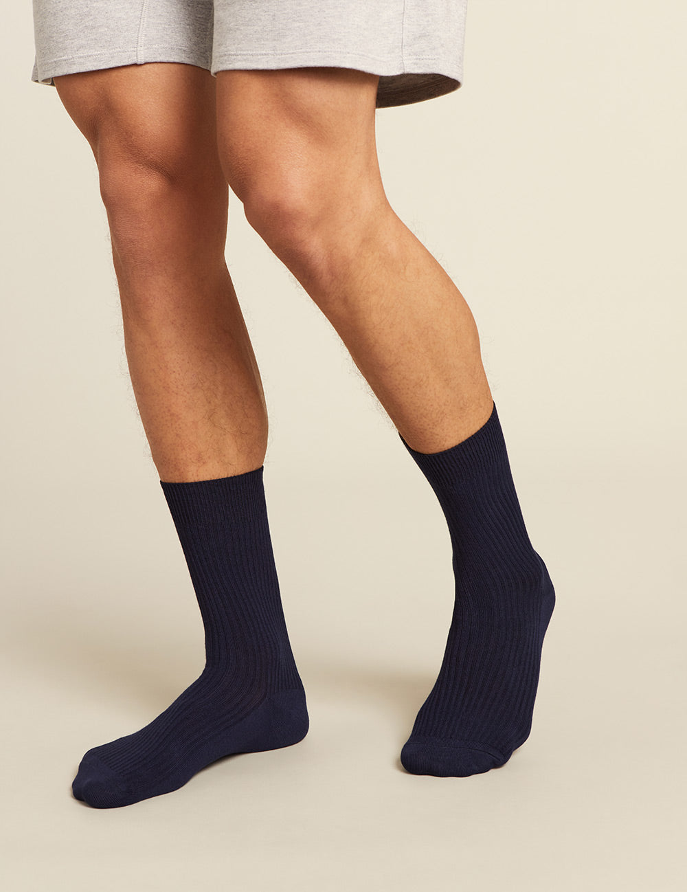 Men's Ribbed Crew Socks