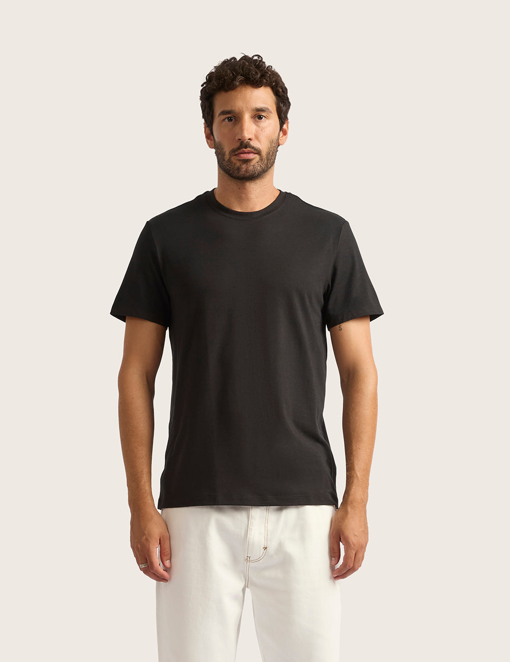 Herre Classic T-shirt med Rund Hals