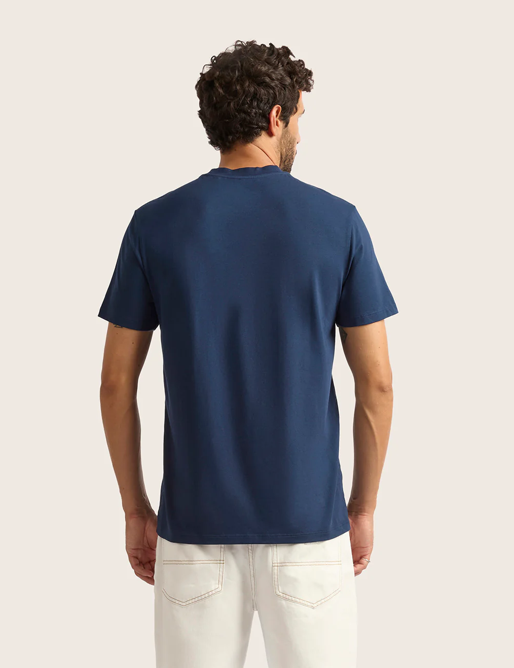 Herre Classic T-shirt med Rund Hals