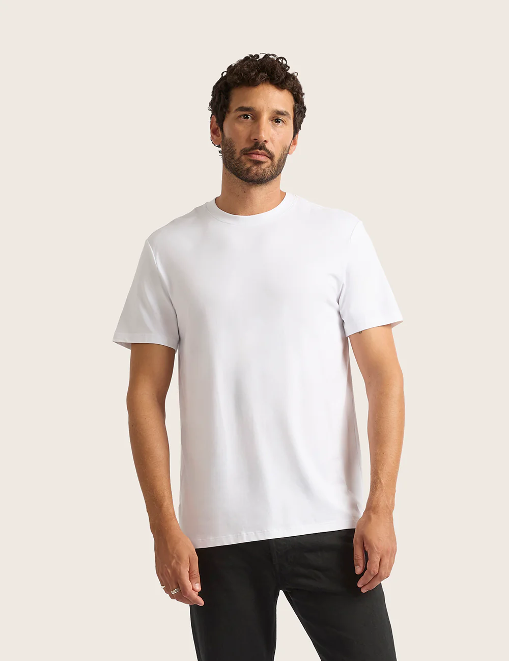 Herre Classic T-shirt med Rund Hals