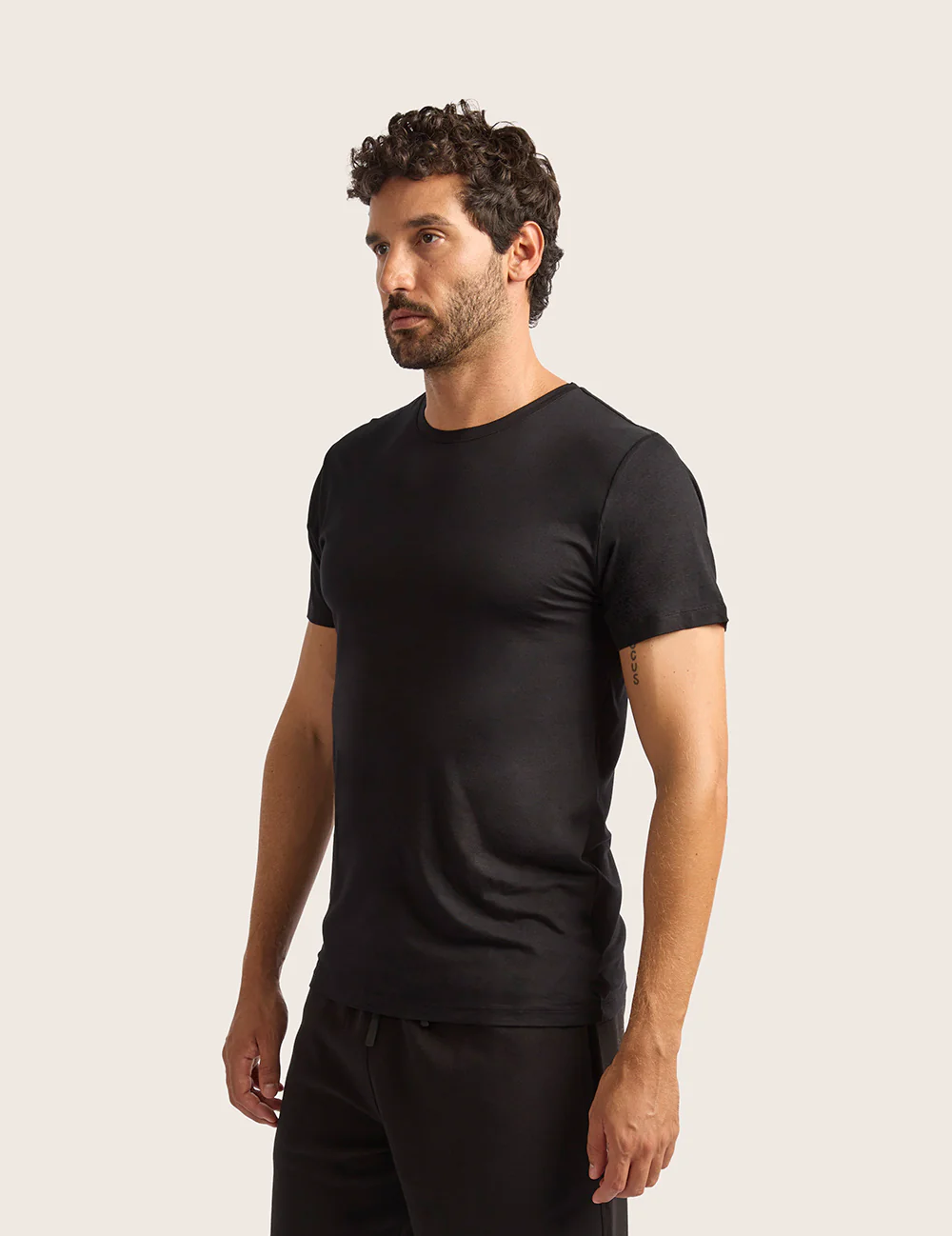 Herre Basis T-shirt med Rund Hals