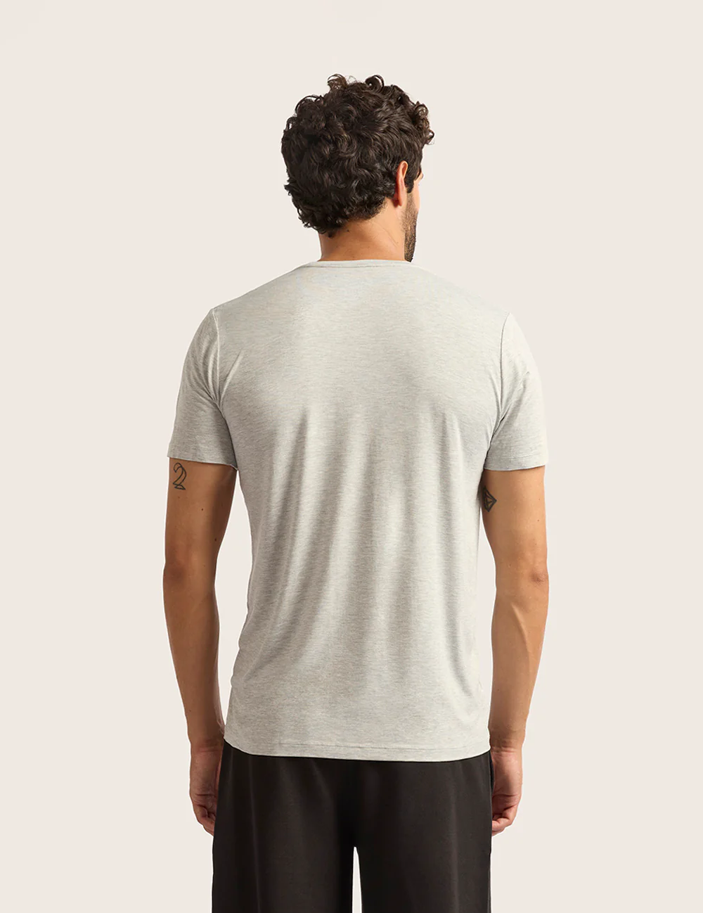 Herre Basis T-shirt med Rund Hals - Outlet