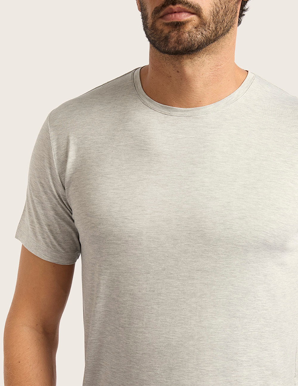 Herre Basis T-shirt med Rund Hals - Outlet