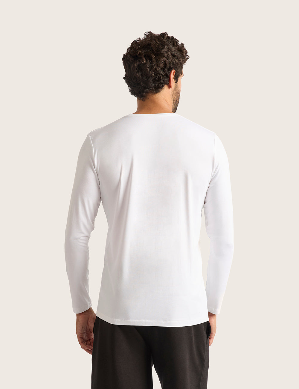 Herre Langærmet T-shirt med Rund Hals - Outlet