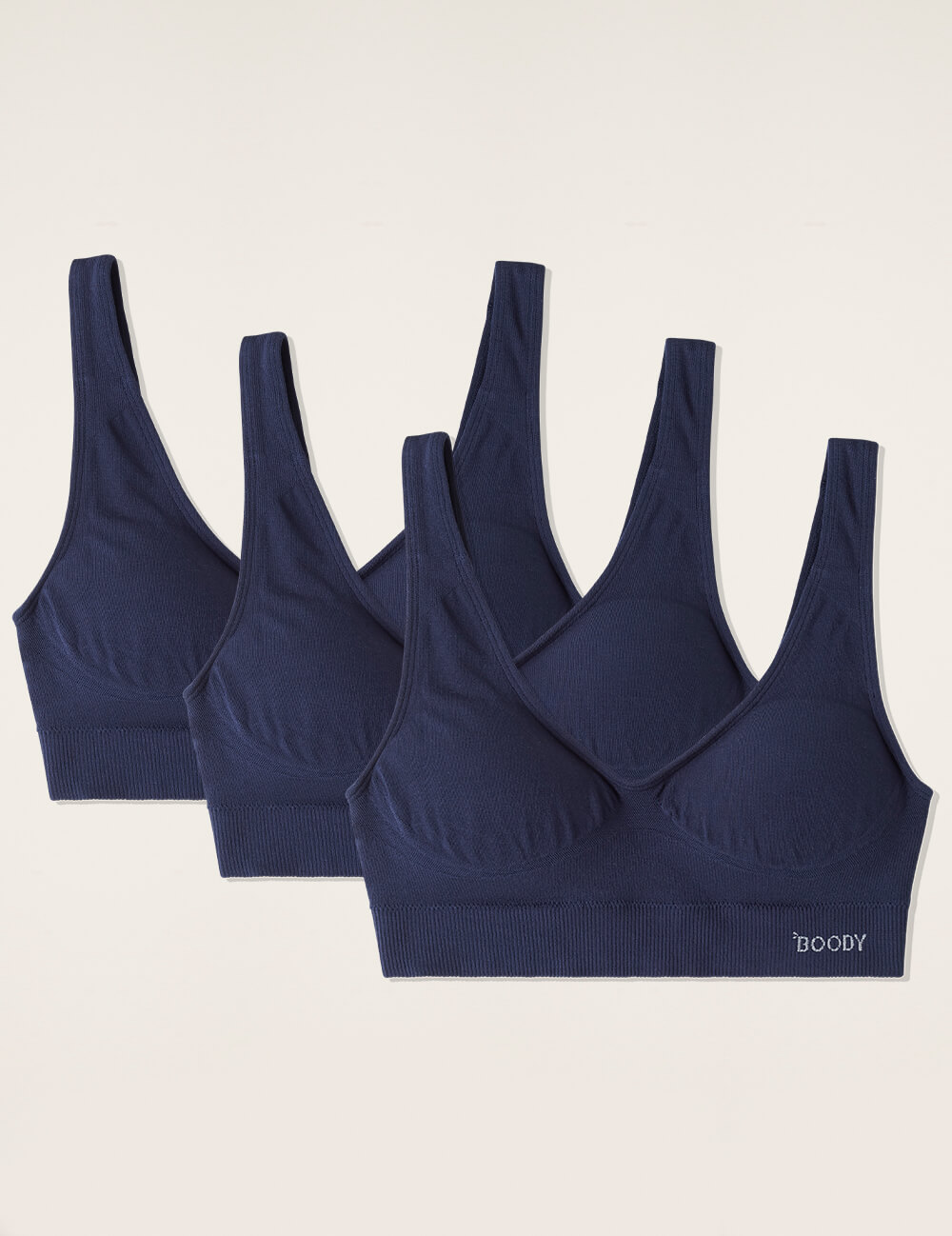 3-Pack Sømløs Bambus BH med Indlæg - Outlet