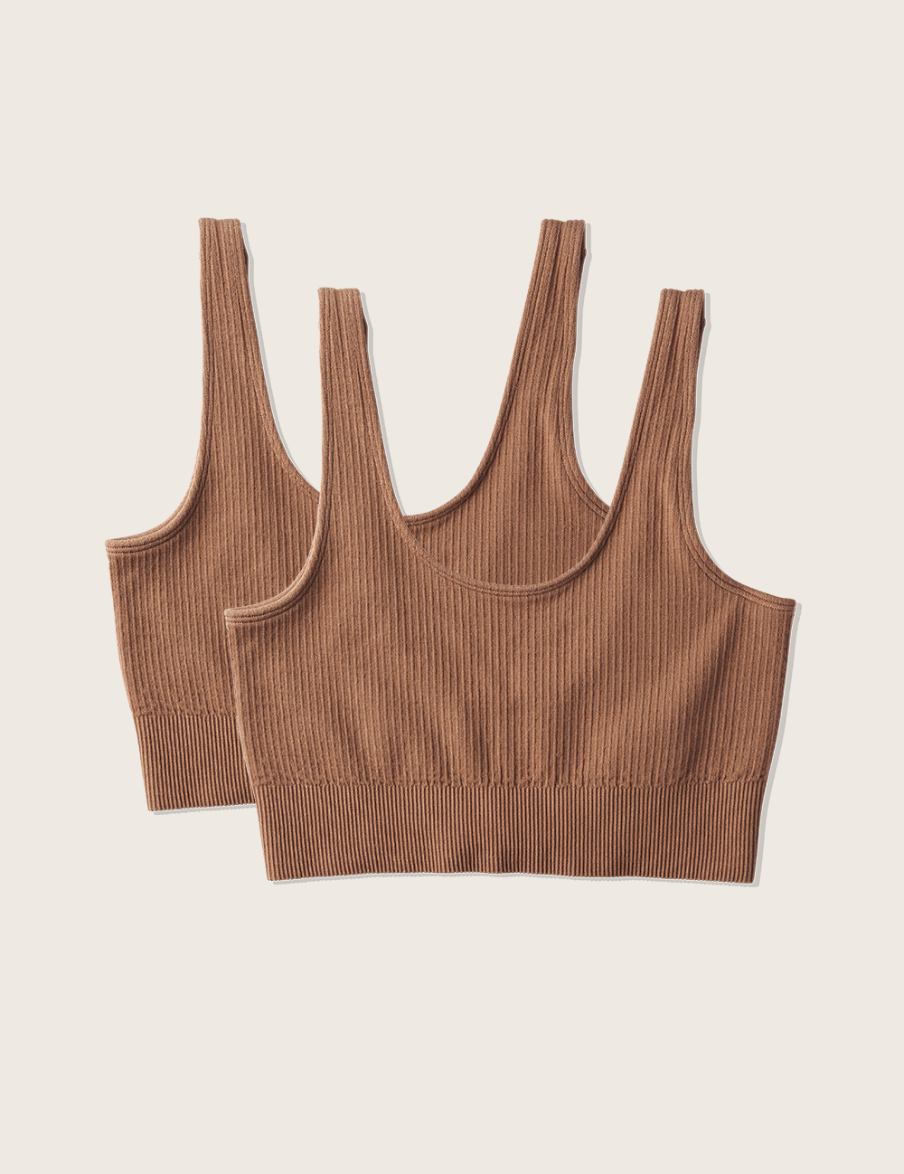 2-Pack Ribbed Seamless Bra - Outlet