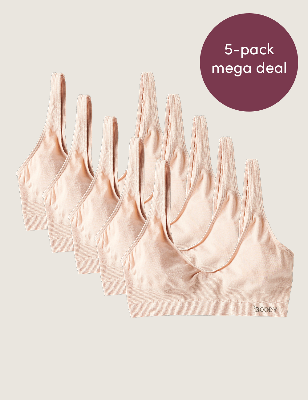 5-Pack Shaper Crop Bra