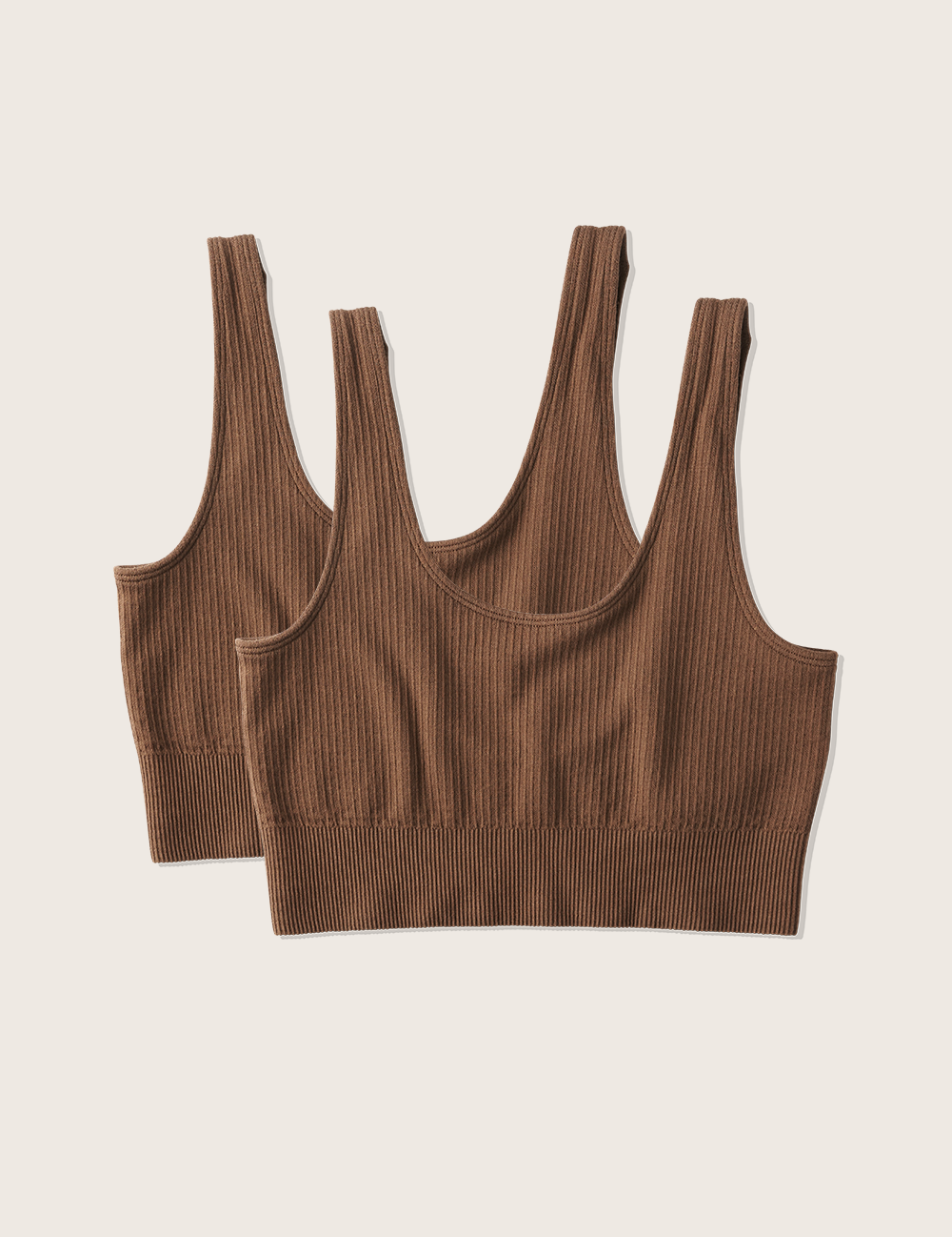 2-Pack Ribbed Seamless Bra - Outlet