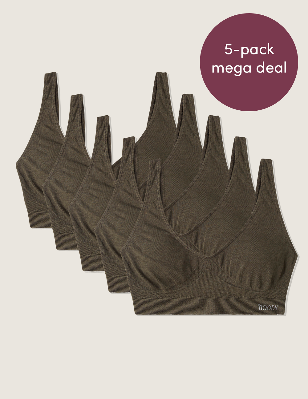 5-Pack Shaper Crop Bra