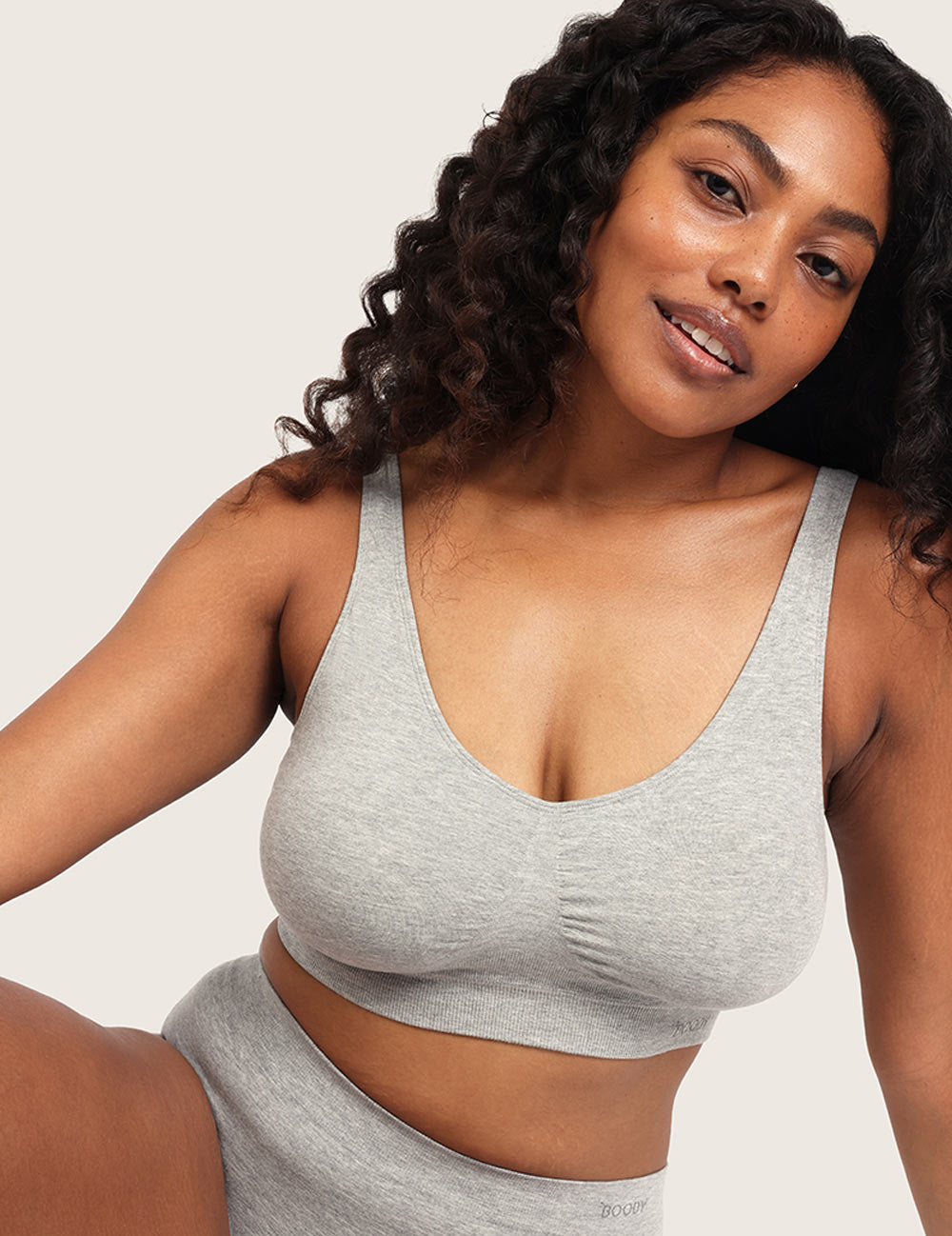 Sømløs Bambus BH med Indlæg