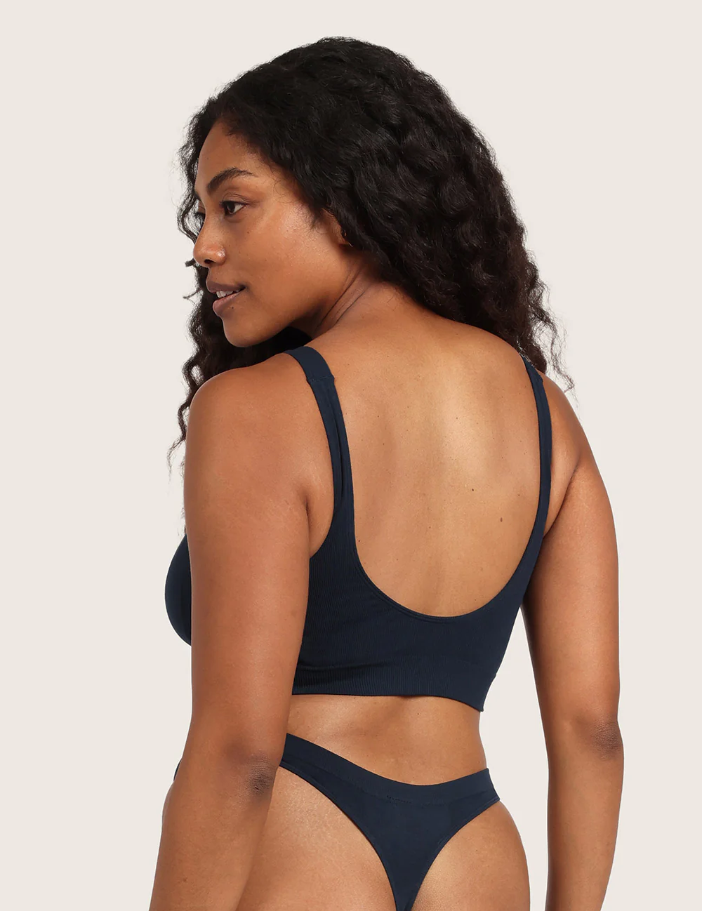 Sømløs Bambus BH med Indlæg - Midnight
