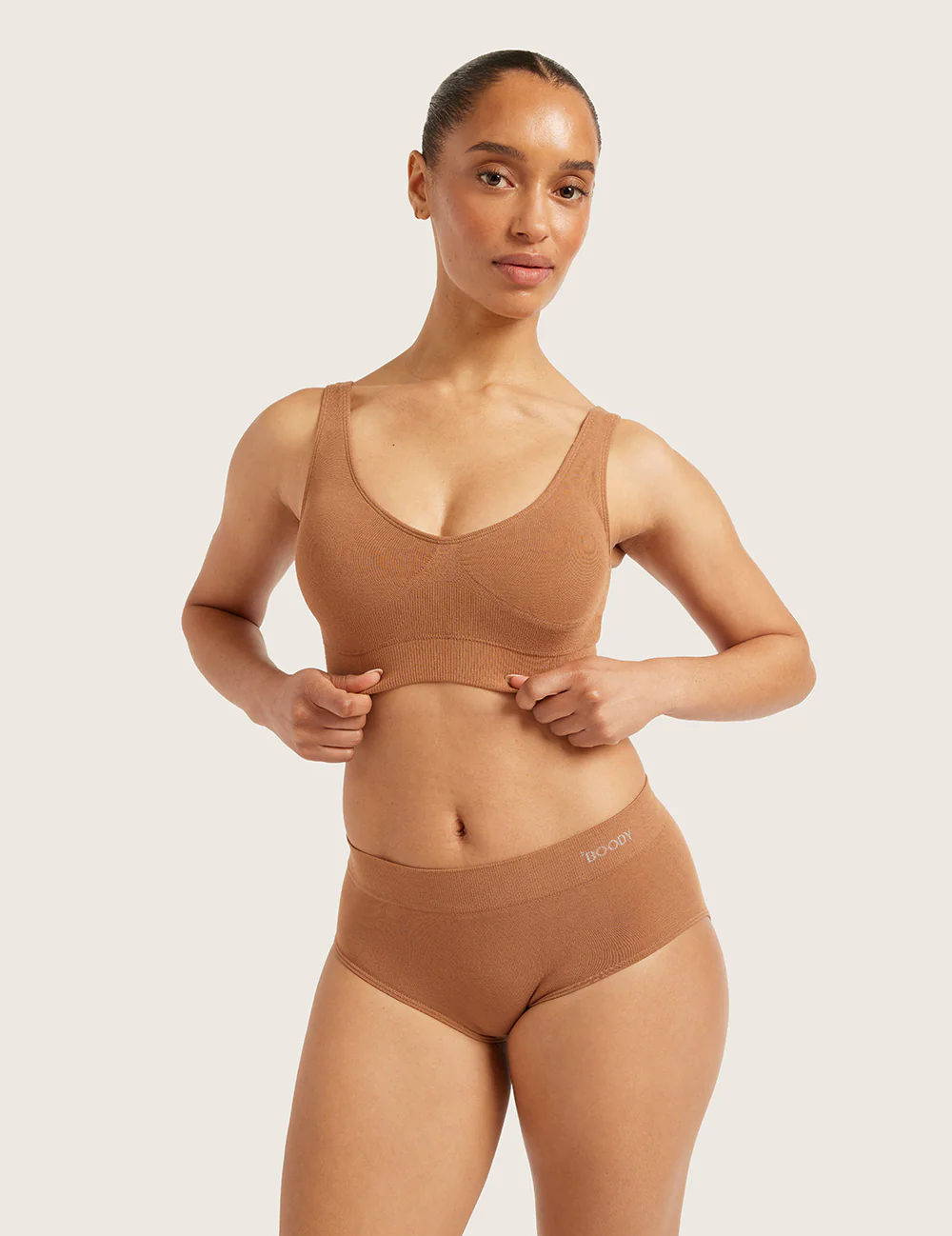 Sømløs Bambus BH med Indlæg