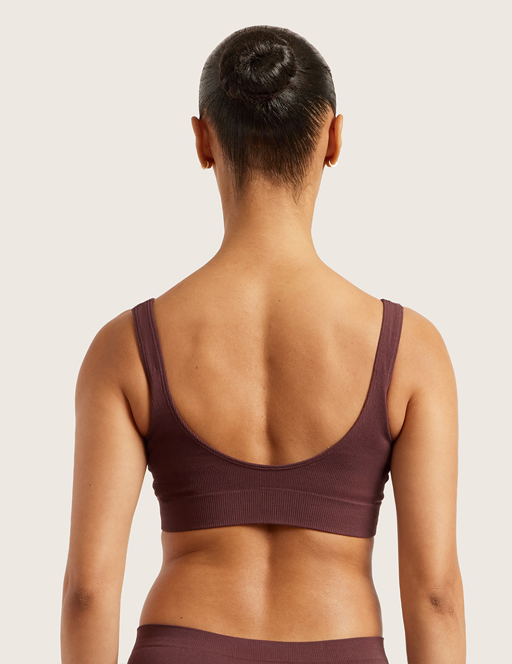 Padded Shaper Crop Bra - Mulberry