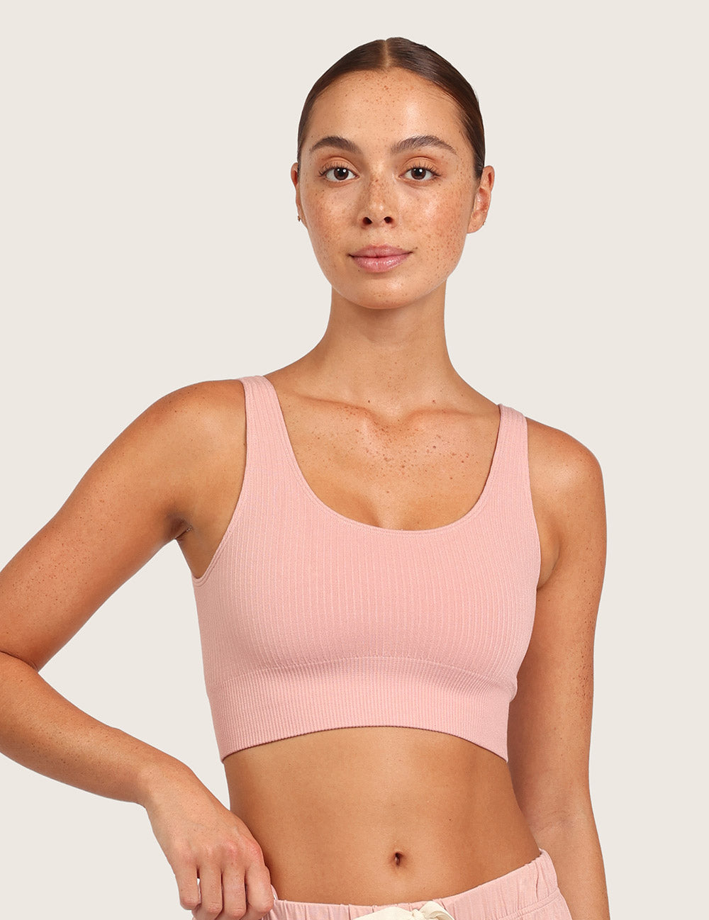 2-Pack Ribbet Sømløs Bambus BH