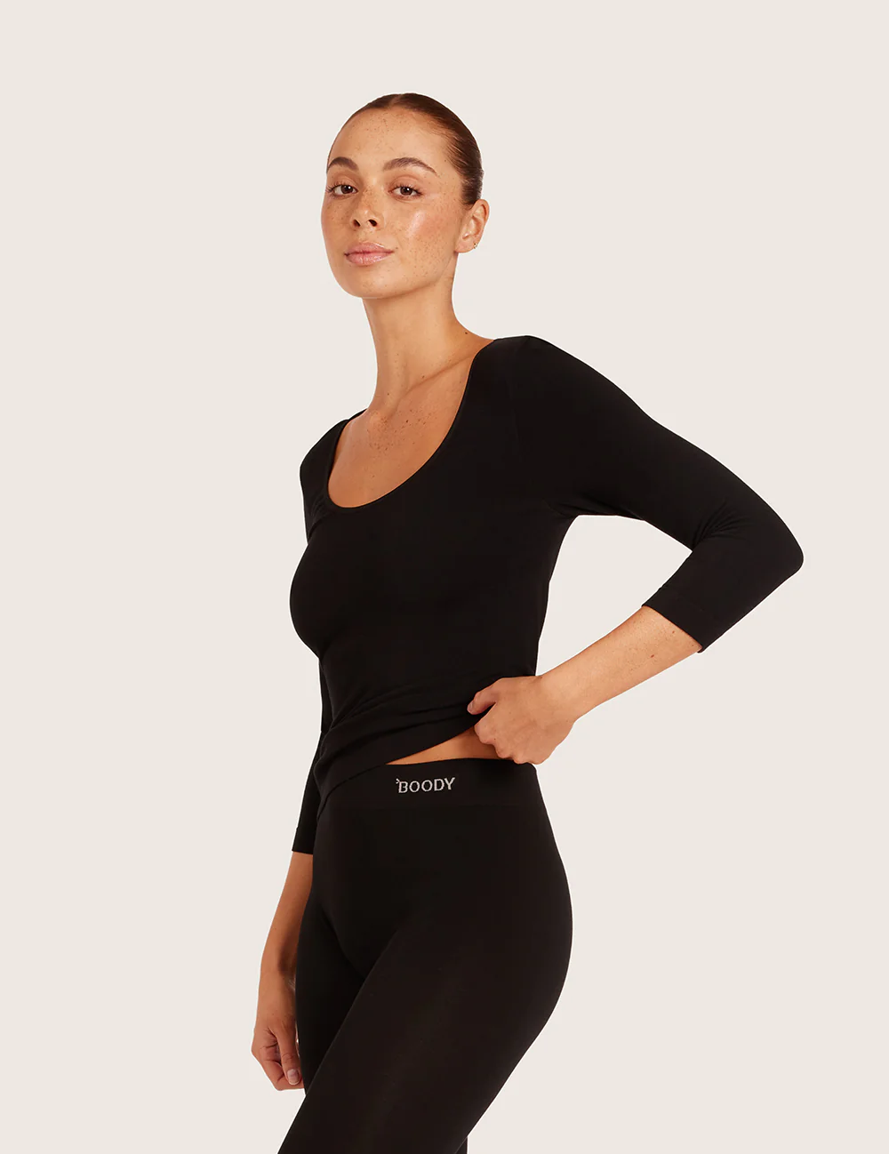 3-Pack Basis Top med 3/4 Ærmer