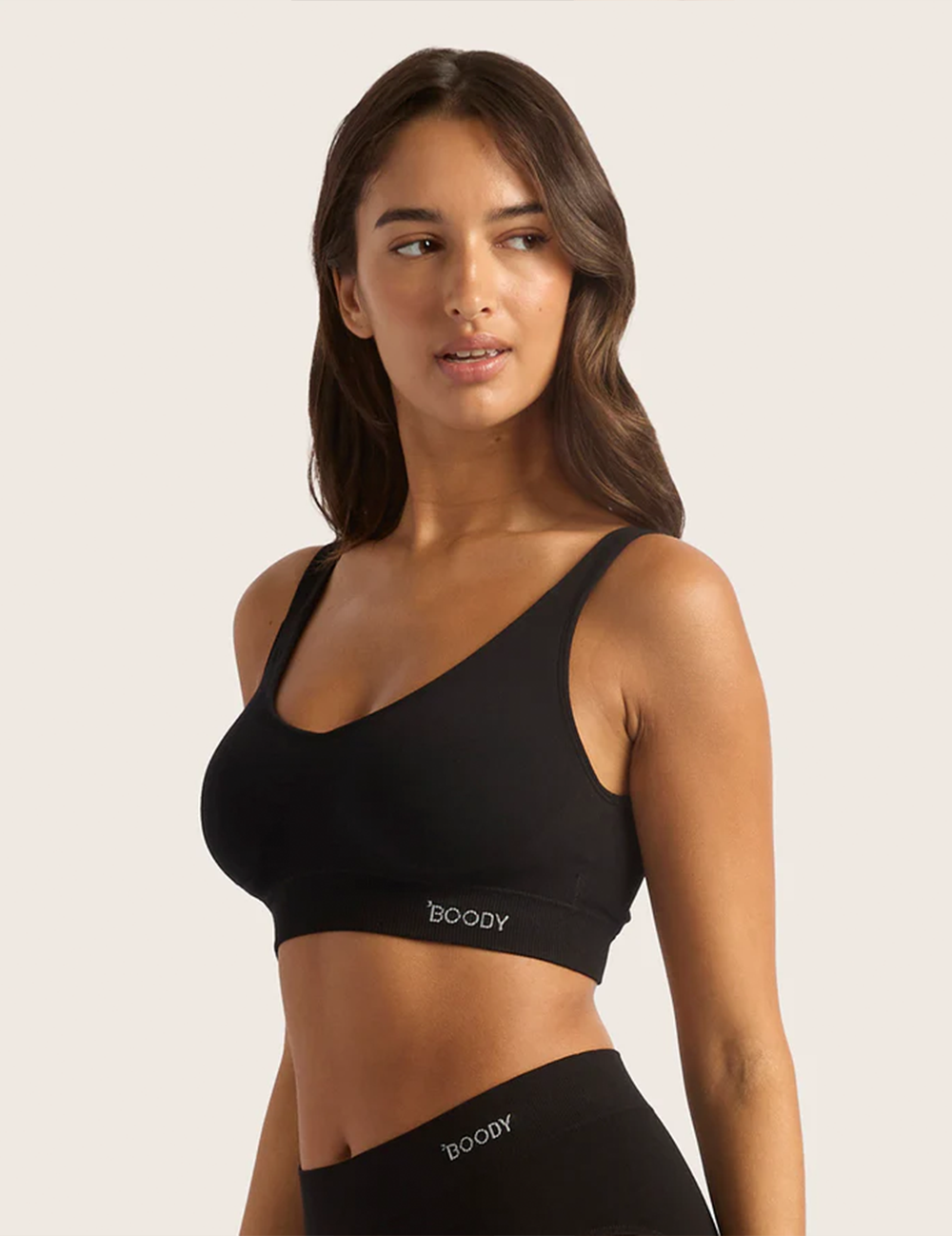 Sømløs Bambus BH med Indlæg