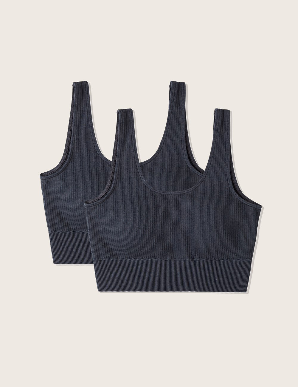 2-Pack Ribbed Seamless Bra