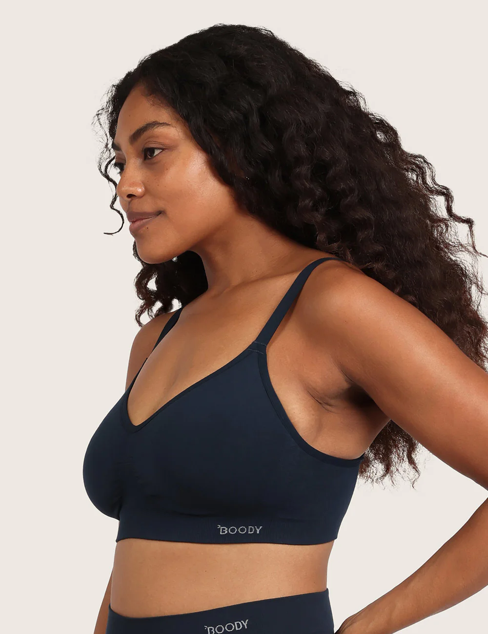 T-Shirt BH Uden Bøjle med Ekstra Støtte - Midnight