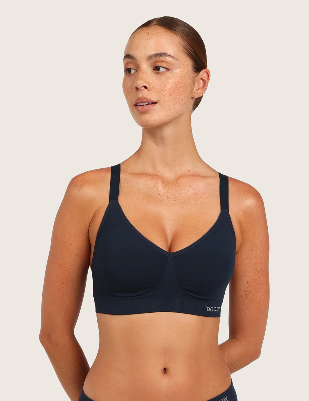 T-Shirt BH Uden Bøjle med Ekstra Støtte - Midnight