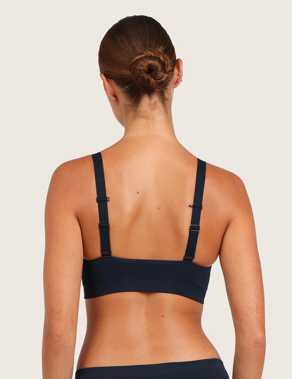 T-Shirt BH Uden Bøjle med Ekstra Støtte - Midnight
