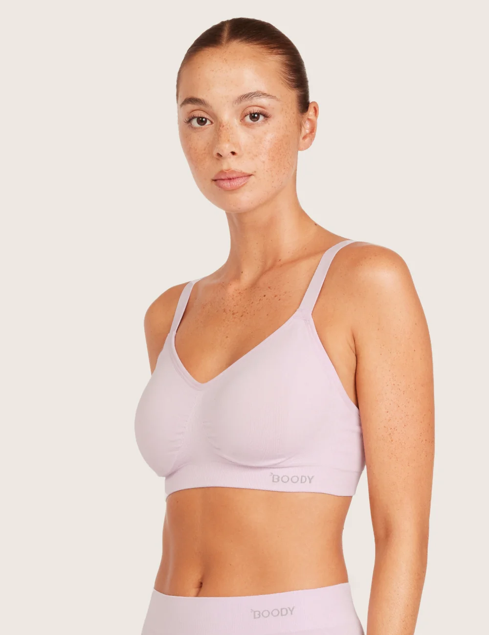 T-Shirt BH Uden Bøjle med Ekstra Støtte (DD-F) - Orchid