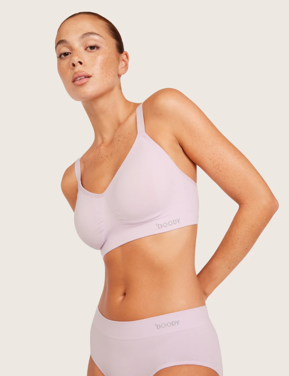 T-Shirt BH Uden Bøjle med Ekstra Støtte (DD-F) - Orchid