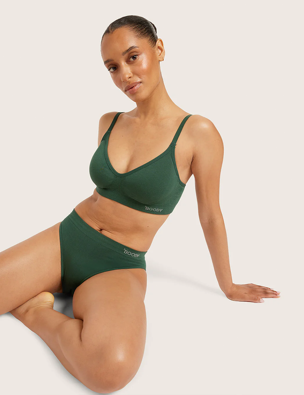 T-Shirt Bra Wireless - Emerald Green
