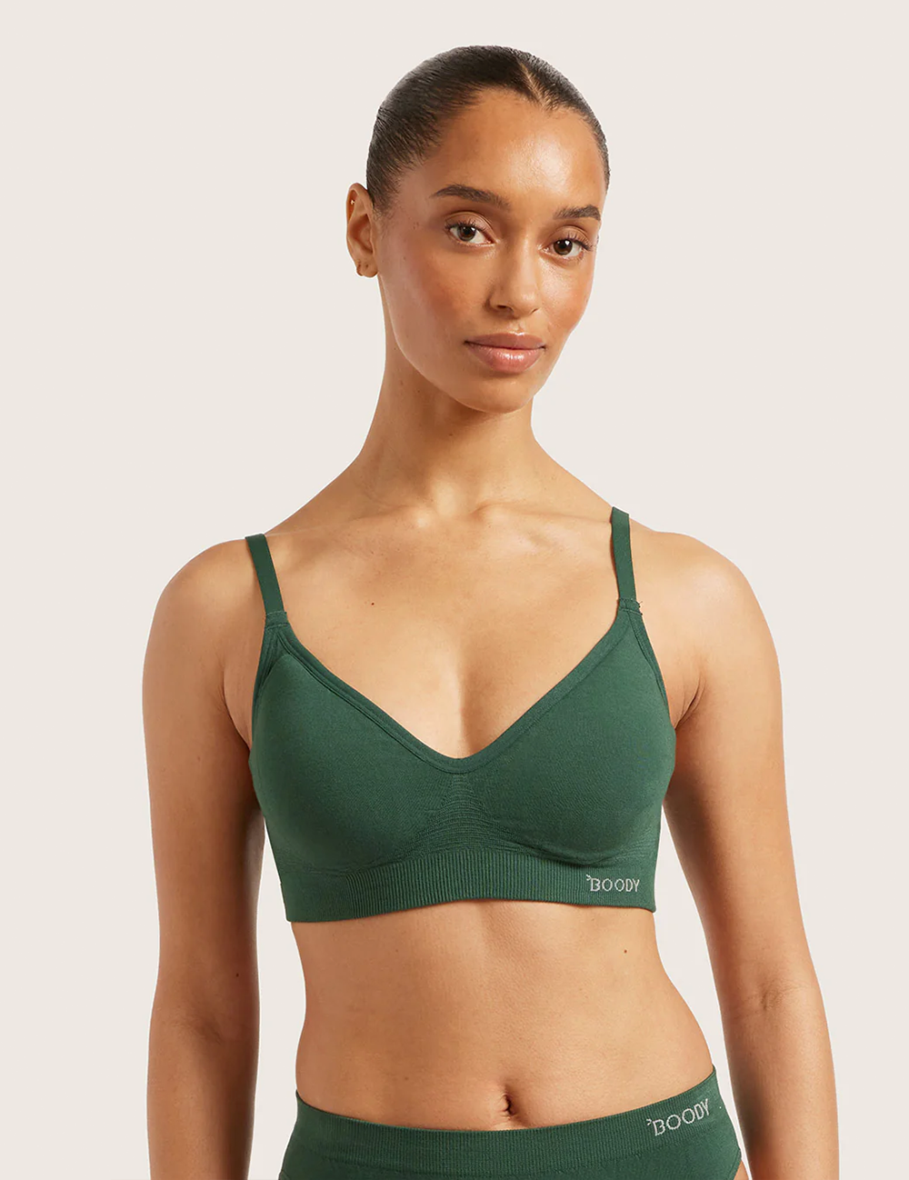 T-Shirt Bra Wireless - Emerald Green
