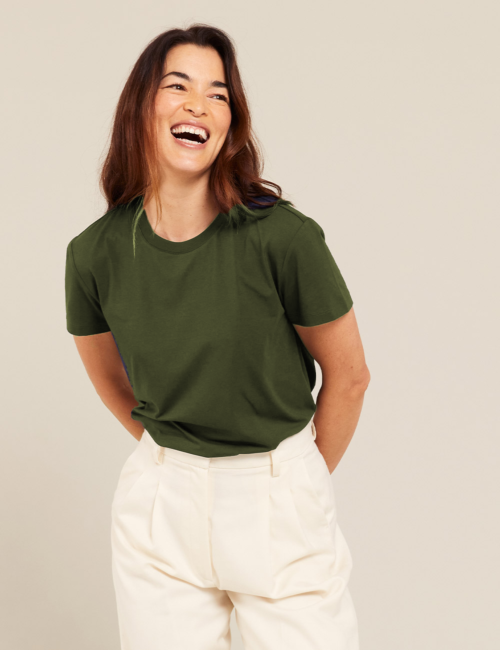 Classic T-shirt med Rund Hals