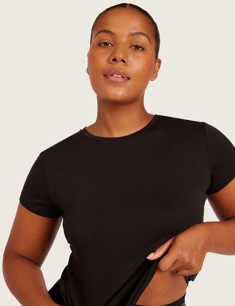 Basis T-shirt med Rund Hals